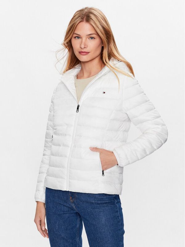 Tommy Hilfiger Tommy Hilfiger Пухено яке WW0WW38927 Бял Regular Fit