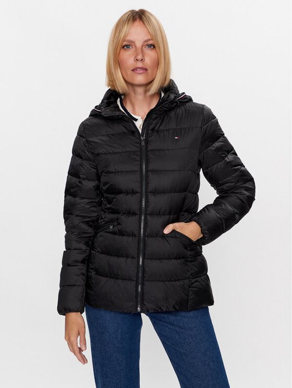 Tommy Hilfiger Tommy Hilfiger Пухено яке WW0WW39581 Черен Regular Fit