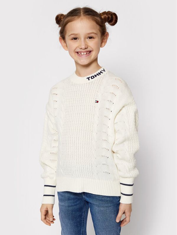 Tommy Hilfiger Tommy Hilfiger Пуловер Cable KG0KG05658 M Бежов Relaxed Fit