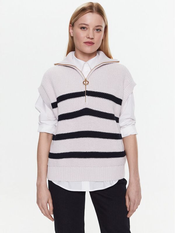 Tommy Hilfiger Tommy Hilfiger Пуловер Co Stp High-Nk WW0WW38550 Екрю Regular Fit