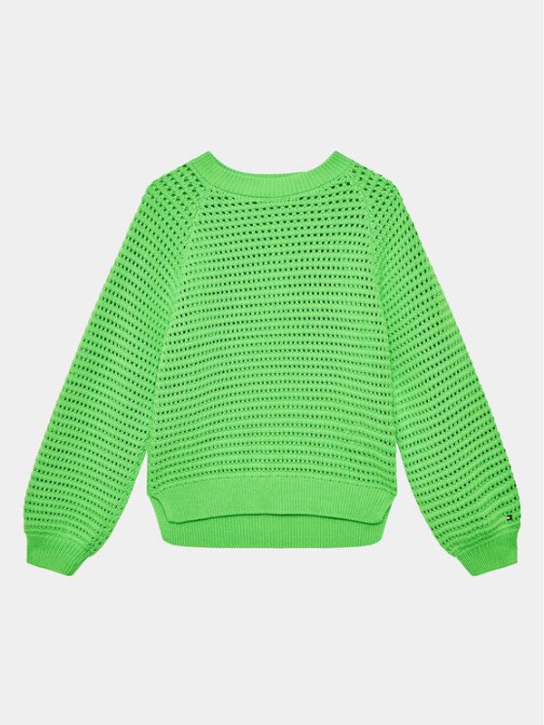 Tommy Hilfiger Tommy Hilfiger Пуловер Crochet KG0KG07286 D Зелен Regular Fit