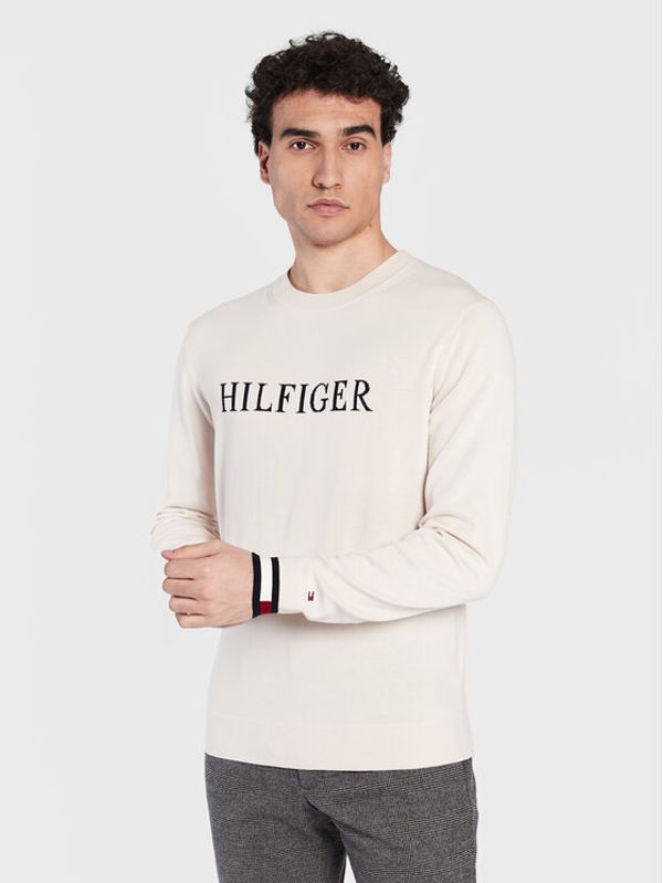 Tommy Hilfiger Tommy Hilfiger Пуловер Flag Cuff MW0MW29045 Екрю Regular Fit