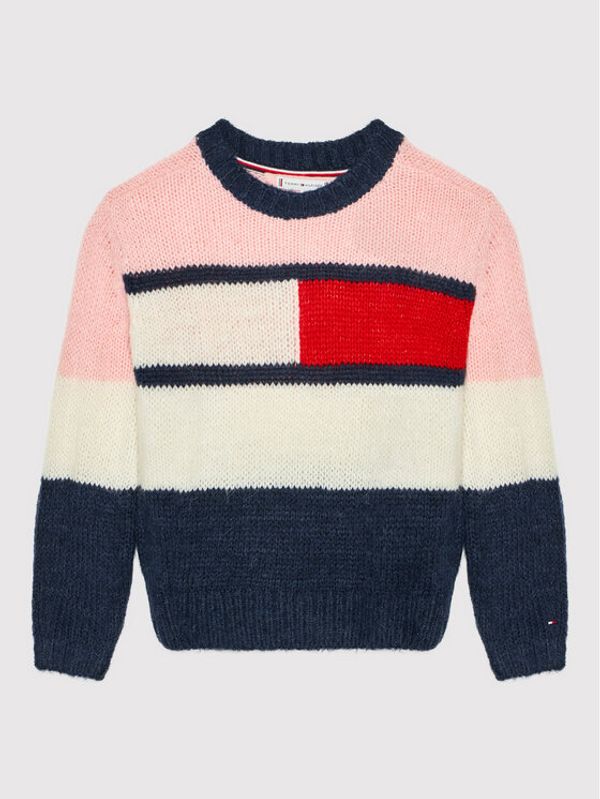 Tommy Hilfiger Tommy Hilfiger Пуловер Flag KG0KG05662 M Цветен Relaxed Fit