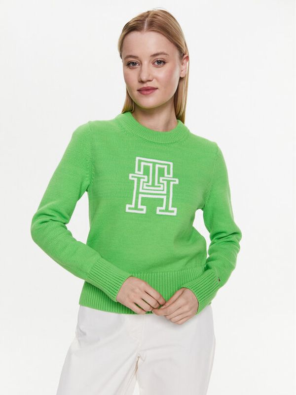 Tommy Hilfiger Tommy Hilfiger Пуловер Intarsia WW0WW37934 Зелен Regular Fit