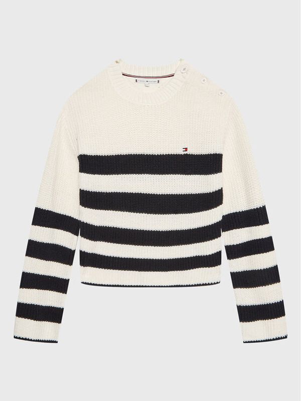 Tommy Hilfiger Tommy Hilfiger Пуловер Nautical KG0KG07078 D Бял Regular Fit