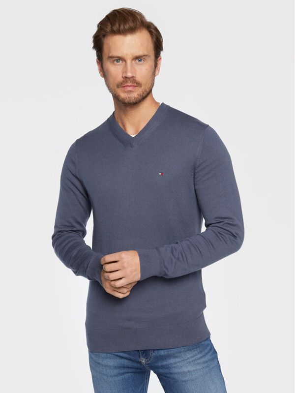 Tommy Hilfiger Tommy Hilfiger Пуловер Pima MW0MW28047 Тъмносин Regular Fit