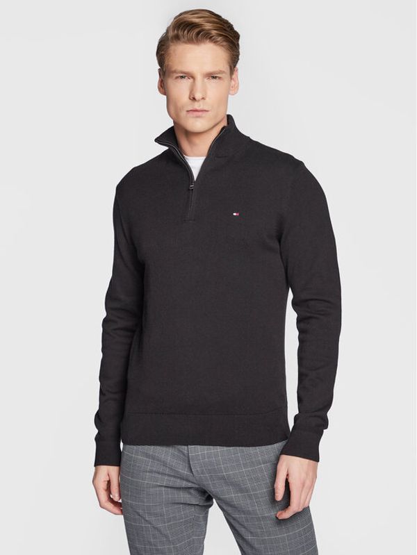 Tommy Hilfiger Tommy Hilfiger Пуловер Pima MW0MW28049 Черен Regular Fit