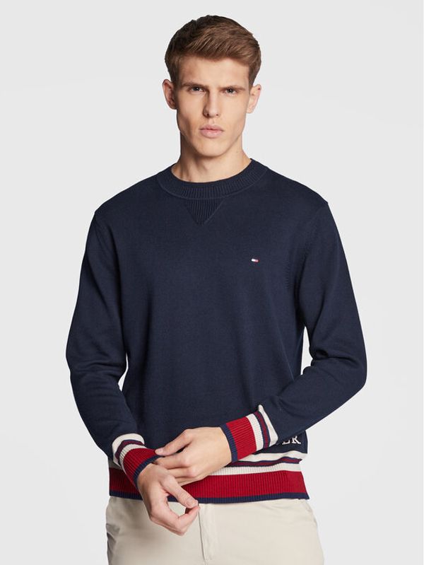 Tommy Hilfiger Tommy Hilfiger Пуловер Placed Graphic MW0MW29028 Тъмносин Relaxed Fit