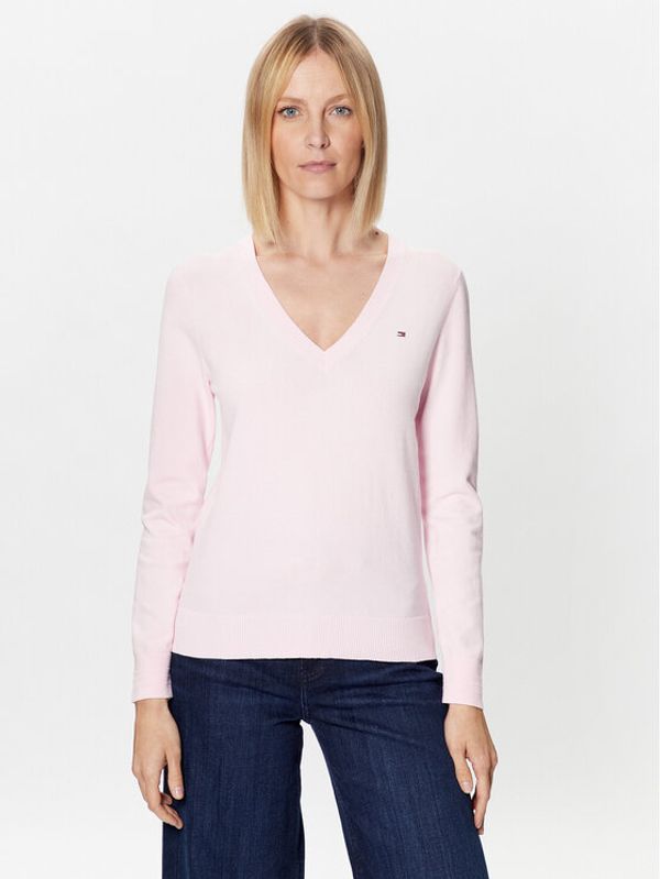 Tommy Hilfiger Tommy Hilfiger Пуловер Stitch WW0WW37942 Розов Regular Fit