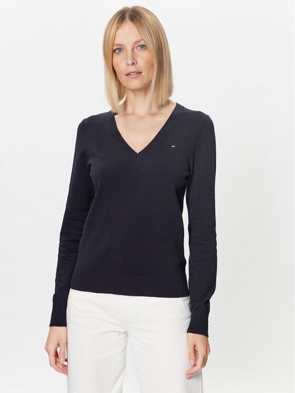 Tommy Hilfiger Tommy Hilfiger Пуловер Stitch WW0WW37942 Тъмносин Regular Fit