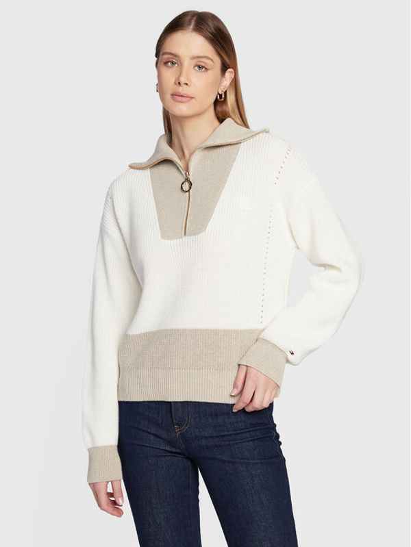 Tommy Hilfiger Tommy Hilfiger Пуловер WW0WW37003 Бежов Relaxed Fit