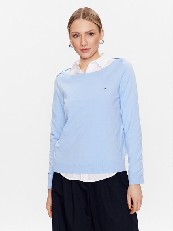 Tommy Hilfiger Tommy Hilfiger Пуловер WW0WW37938 Син Regular Fit
