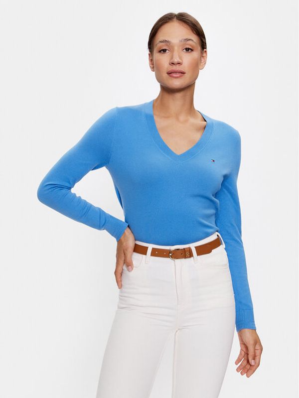 Tommy Hilfiger Tommy Hilfiger Пуловер WW0WW40098 Син Regular Fit