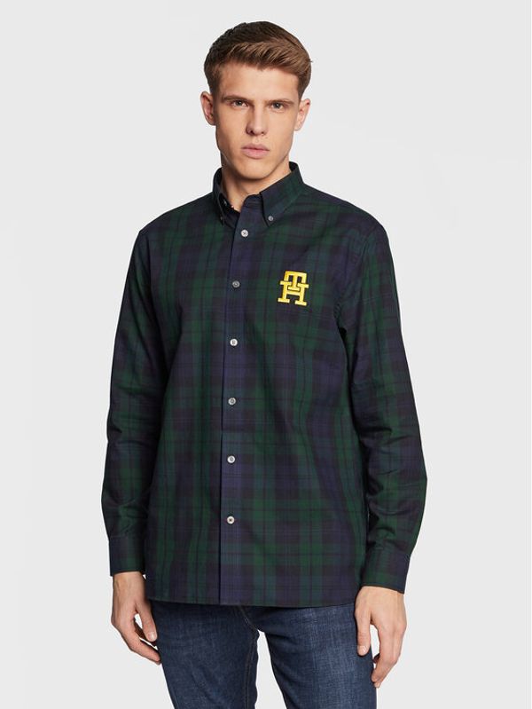 Tommy Hilfiger Tommy Hilfiger Риза Blackwatch Monogram MW0MW30845 Зелен Classic Fit
