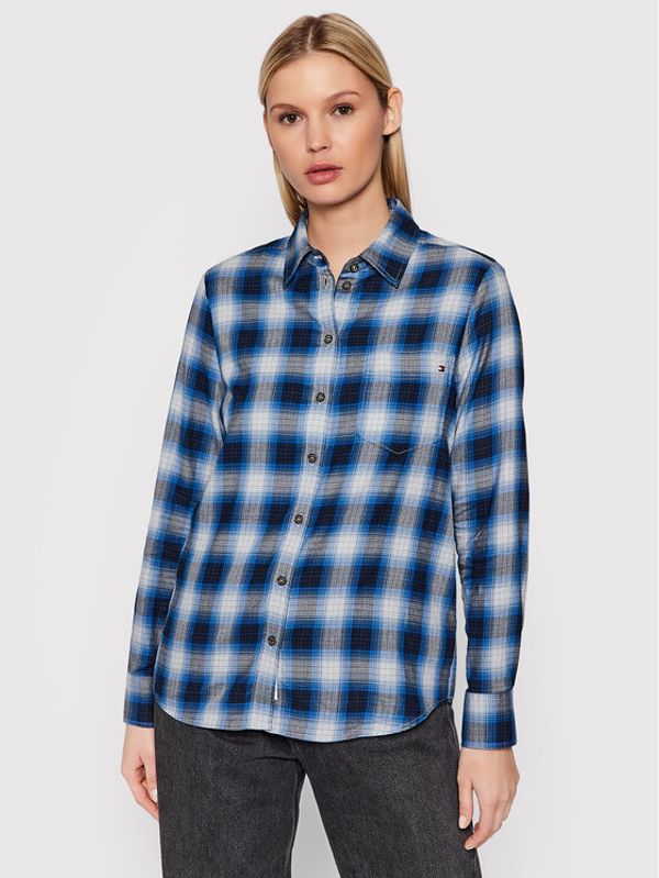Tommy Hilfiger Tommy Hilfiger Риза Check Flannel WW0WW31395 Тъмносин Relaxed Fit