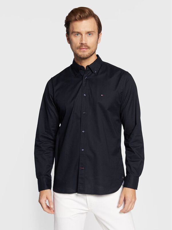 Tommy Hilfiger Tommy Hilfiger Риза Core Flex Poplin MW0MW25035 Тъмносин Regular Fit