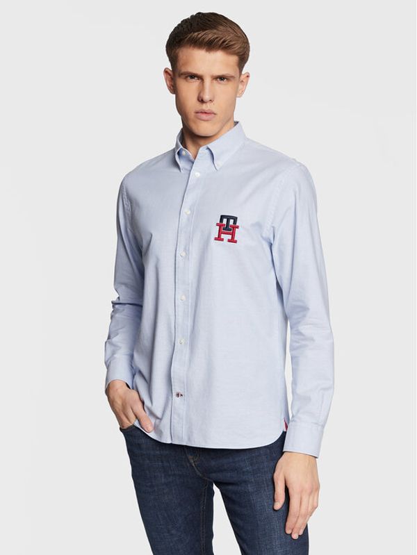 Tommy Hilfiger Tommy Hilfiger Риза Monogram Oxford MW0MW28430 Син Regular Fit