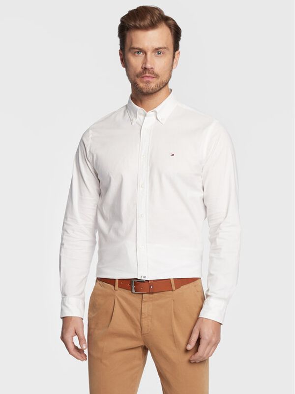 Tommy Hilfiger Tommy Hilfiger Риза Oxford MW0MW25037 Бял Regular Fit