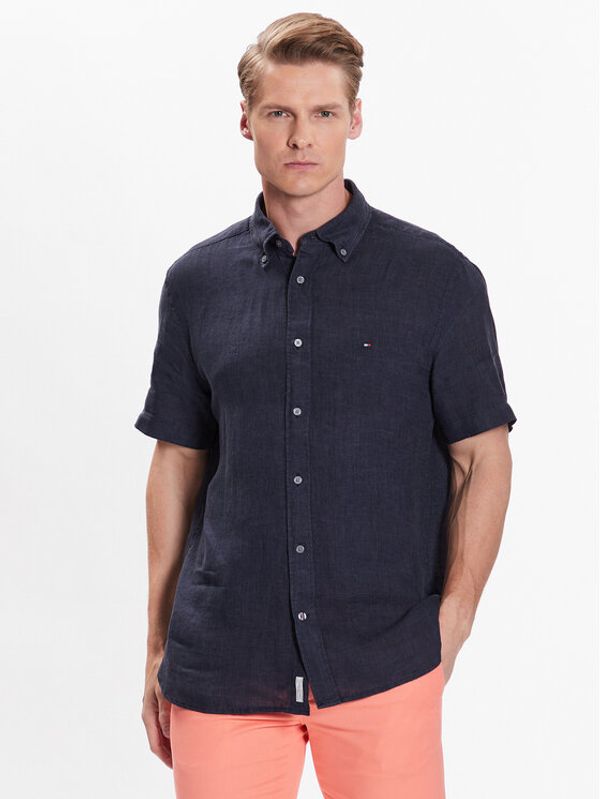 Tommy Hilfiger Tommy Hilfiger Риза Pigment Dyed MW0MW30916 Тъмносин Regular Fit