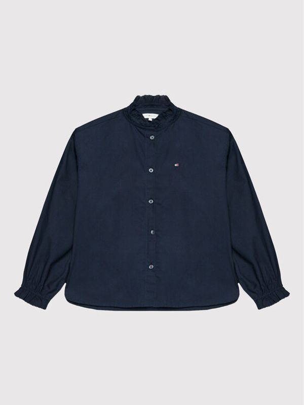 Tommy Hilfiger Tommy Hilfiger Риза Ruffle KG0KG06933 Тъмносин Regular Fit