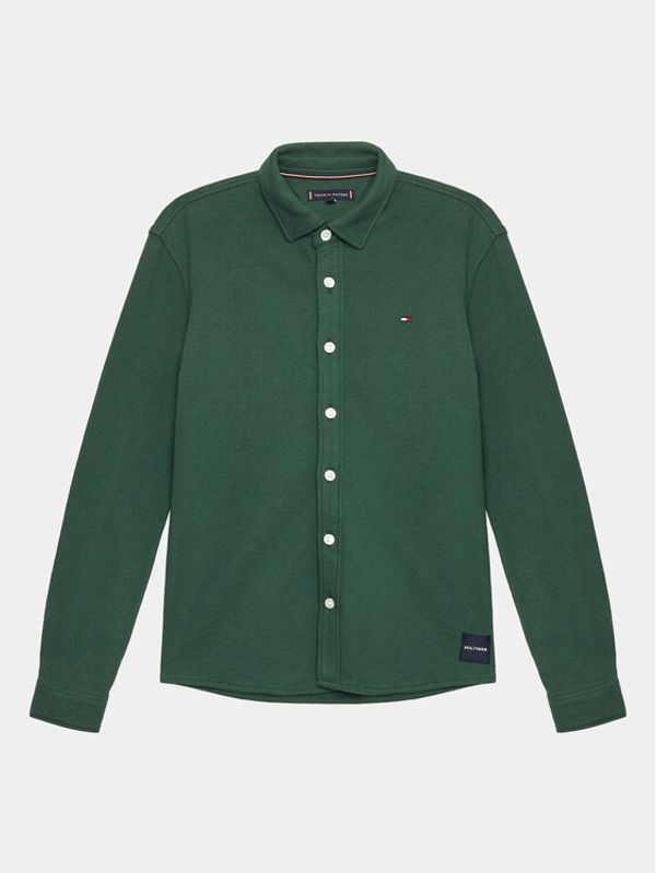 Tommy Hilfiger Tommy Hilfiger Риза Solid KB0KB08308 D Зелен Regular Fit
