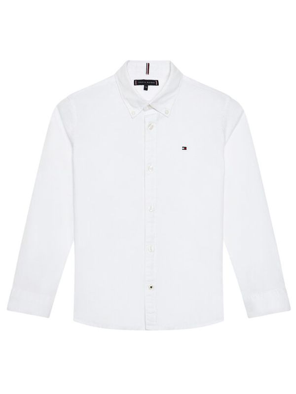 Tommy Hilfiger Tommy Hilfiger Риза Solid Poplin KB0KB06965 D Бял Slim Fit