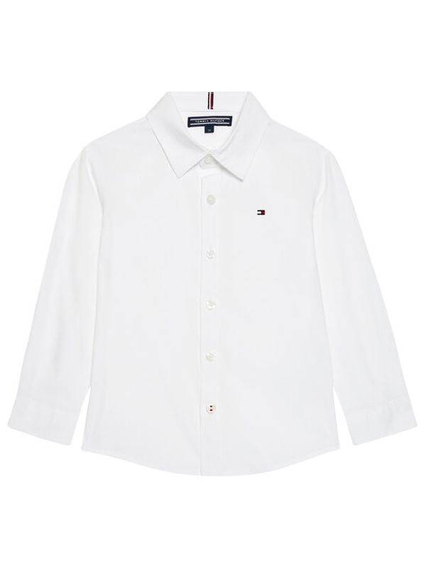 Tommy Hilfiger Tommy Hilfiger Риза Solid Poplin KB0KB06965 M Бял Slim Fit
