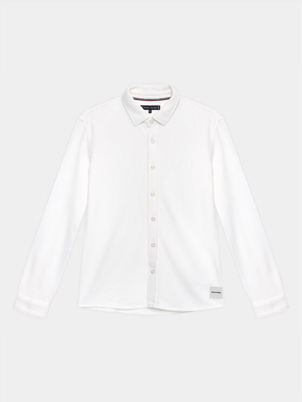 Tommy Hilfiger Tommy Hilfiger Риза Solid Waffle KB0KB08308 D Бял Regular Fit