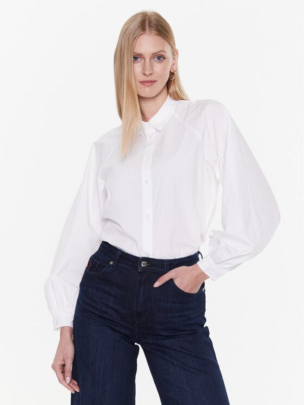 Tommy Hilfiger Tommy Hilfiger Риза Solid WW0WW37127 Бял Loose Fit