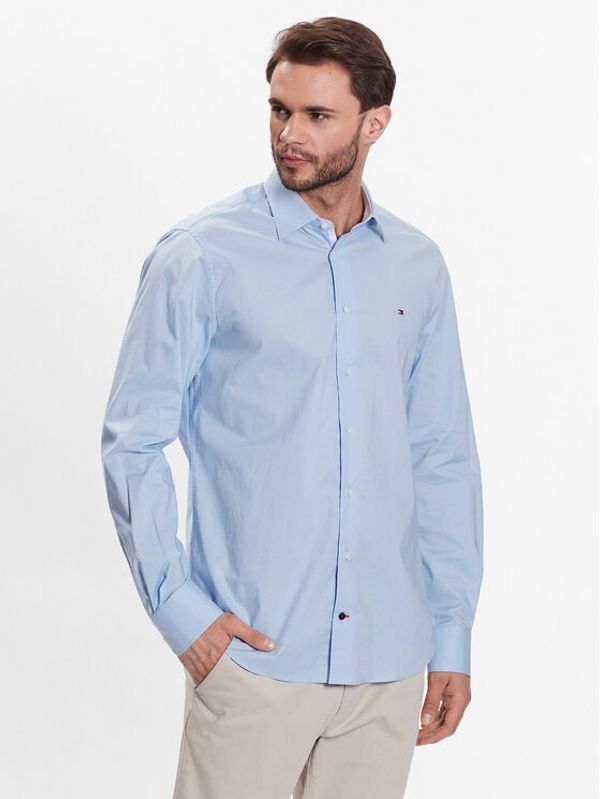 Tommy Hilfiger Tommy Hilfiger Риза Stretch MW0MW30629 Син Regular Fit
