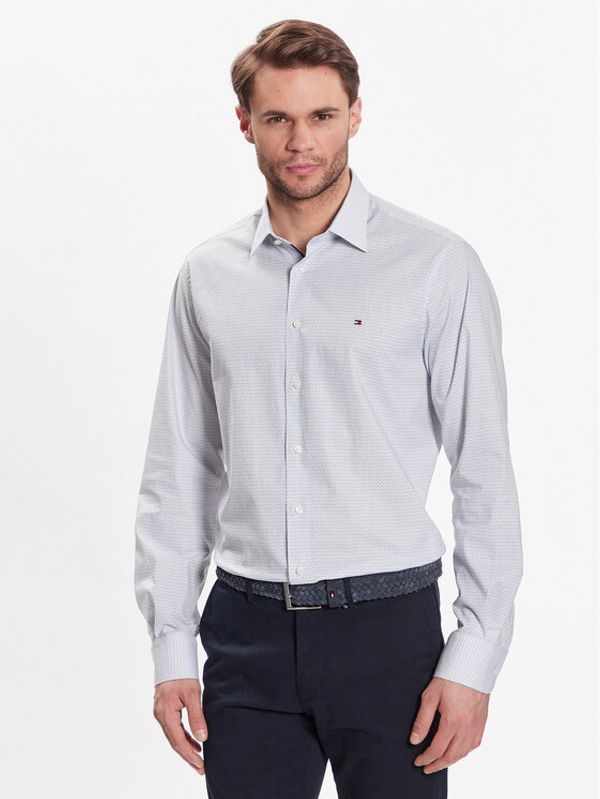 Tommy Hilfiger Tommy Hilfiger Риза Stretch MW0MW30643 Бял Regular Fit