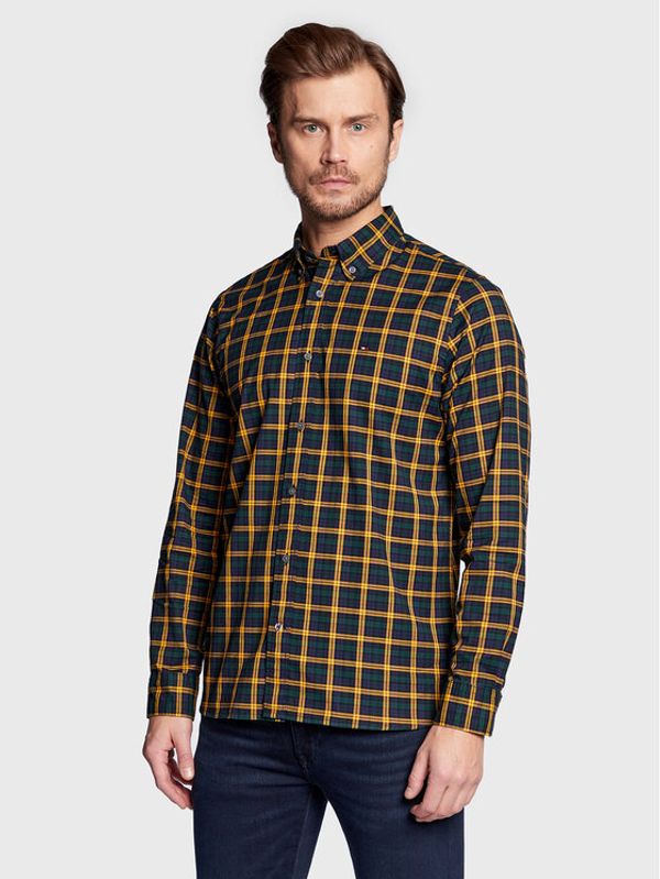 Tommy Hilfiger Tommy Hilfiger Риза Tartan MW0MW29151 Тъмносин Regular Fit