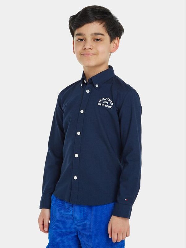 Tommy Hilfiger Tommy Hilfiger Риза Varsity KB0KB08516 Тъмносин Regular Fit