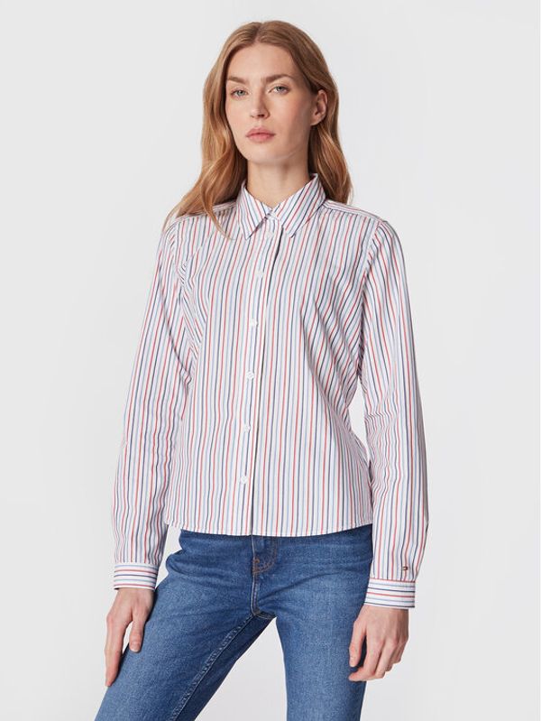 Tommy Hilfiger Tommy Hilfiger Риза WW0WW37132 Бял Regular Fit