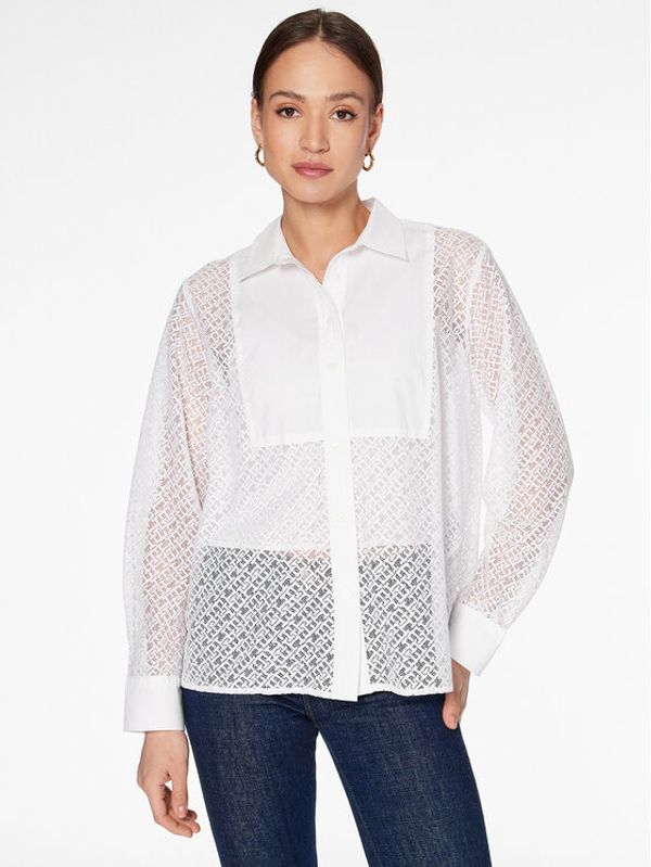 Tommy Hilfiger Tommy Hilfiger Риза WW0WW38527 Бял Relaxed Fit