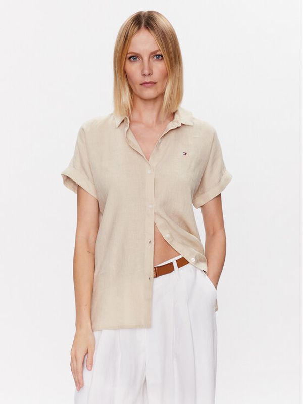 Tommy Hilfiger Tommy Hilfiger Риза WW0WW38589 Бежов Regular Fit