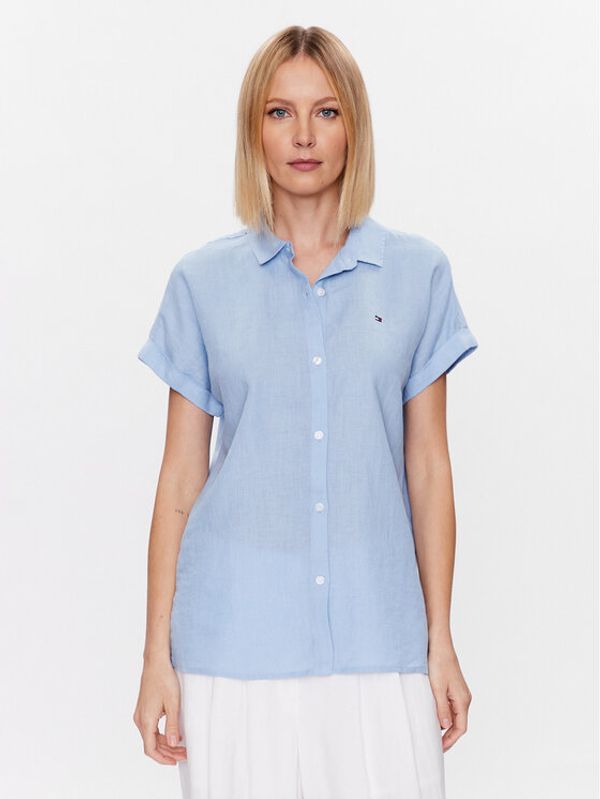 Tommy Hilfiger Tommy Hilfiger Риза WW0WW38589 Син Regular Fit
