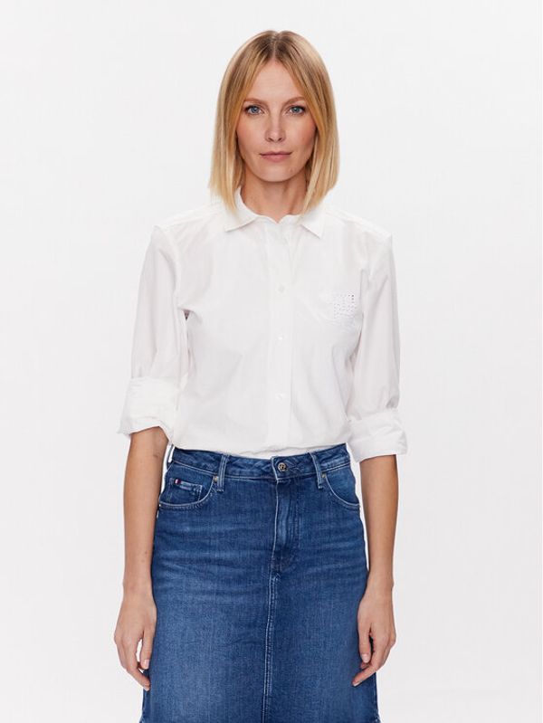 Tommy Hilfiger Tommy Hilfiger Риза WW0WW38615 Бял Regular Fit