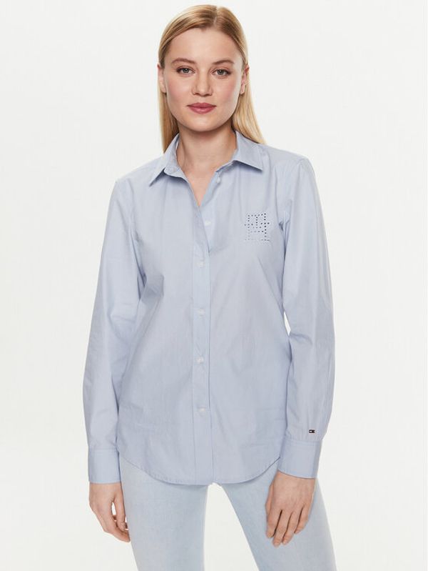 Tommy Hilfiger Tommy Hilfiger Риза WW0WW38615 Син Regular Fit