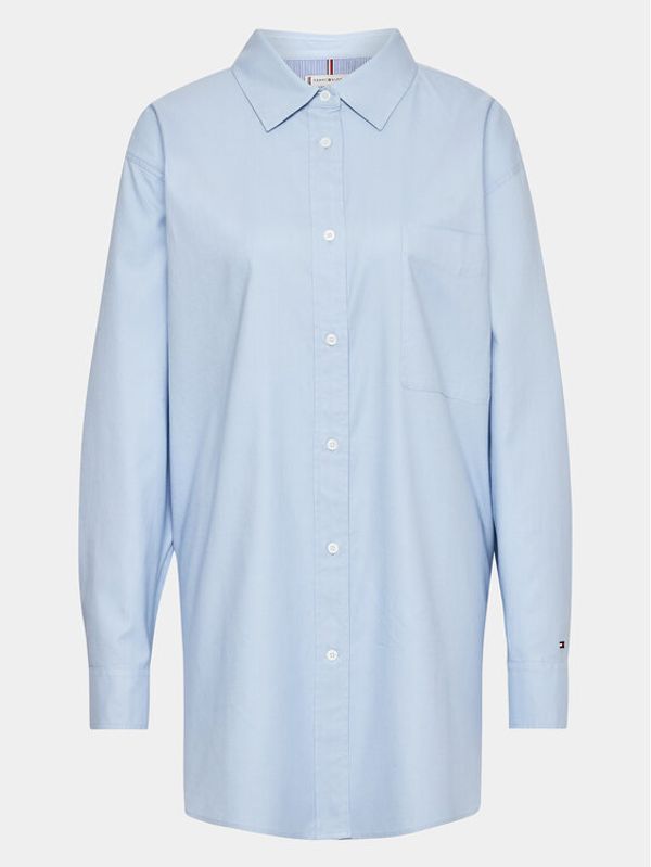 Tommy Hilfiger Tommy Hilfiger Риза WW0WW38968 Син Oversize