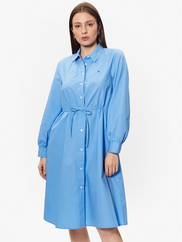 Tommy Hilfiger Tommy Hilfiger Рокля тип риза 1985 WW0WW39196 Син Regular Fit