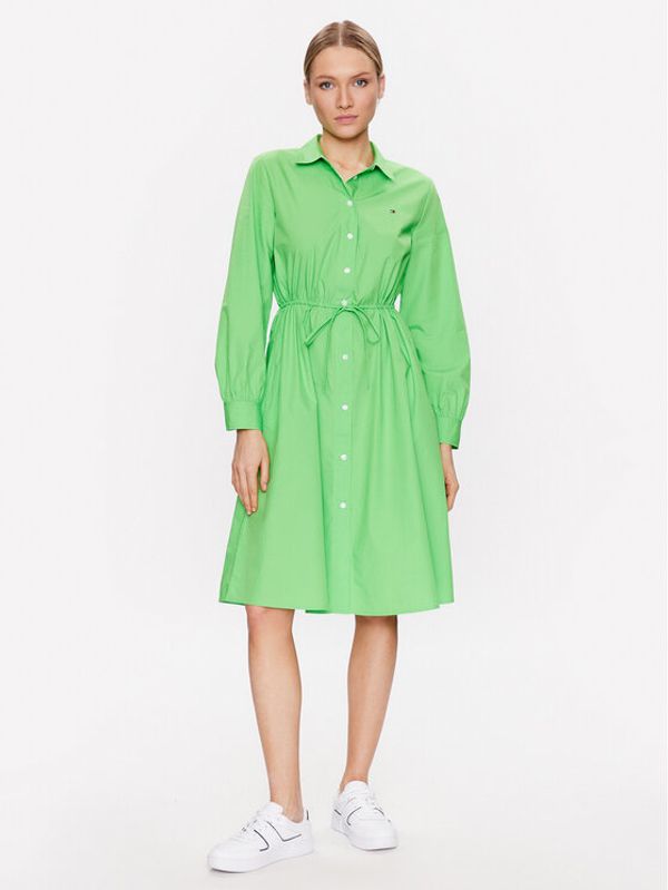 Tommy Hilfiger Tommy Hilfiger Рокля тип риза 1985 WW0WW39196 Зелен Regular Fit