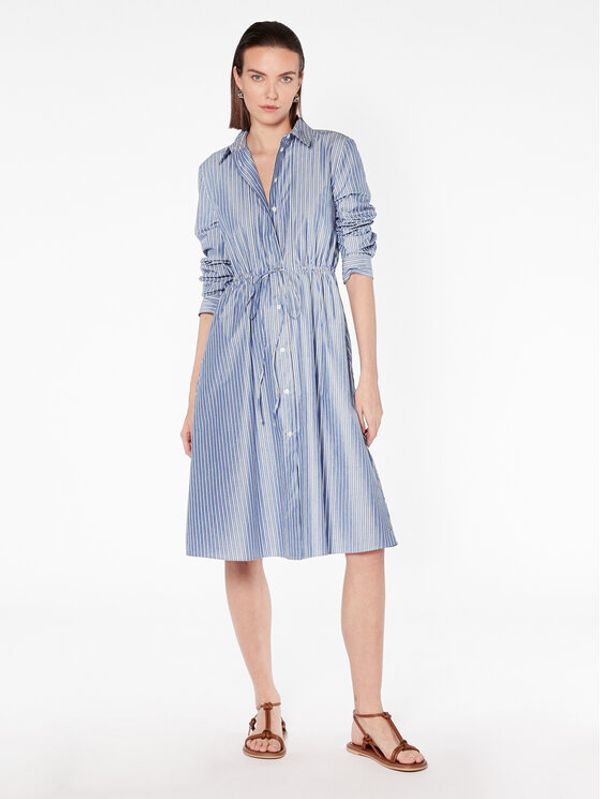 Tommy Hilfiger Tommy Hilfiger Рокля тип риза WW0WW37955 Син Regular Fit