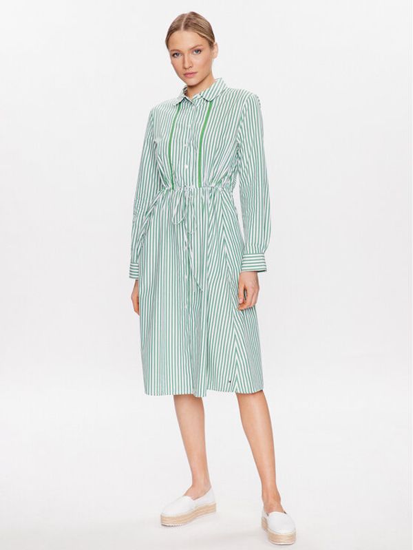 Tommy Hilfiger Tommy Hilfiger Рокля тип риза WW0WW37955 Зелен Regular Fit