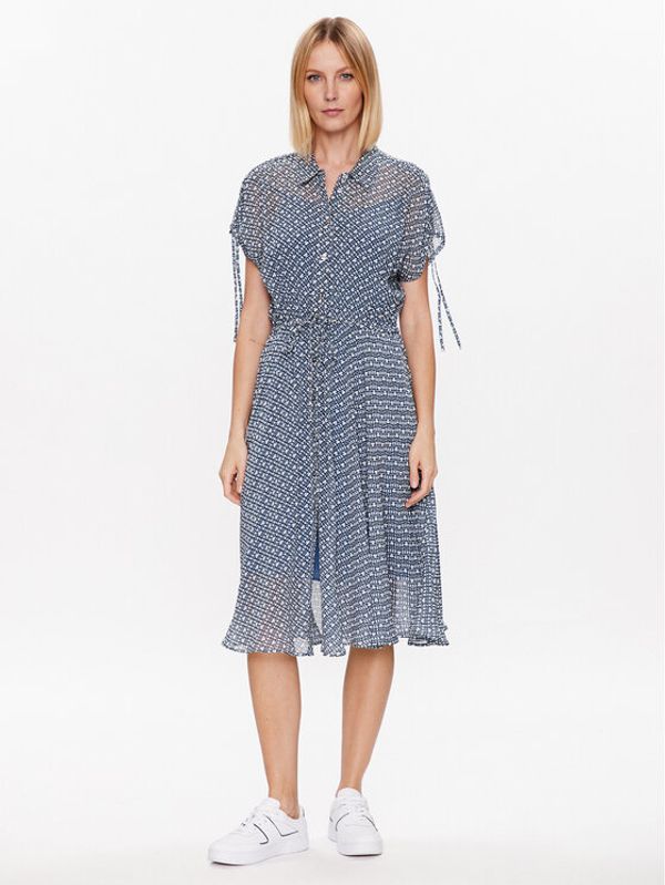 Tommy Hilfiger Tommy Hilfiger Рокля тип риза WW0WW38575 Син Regular Fit
