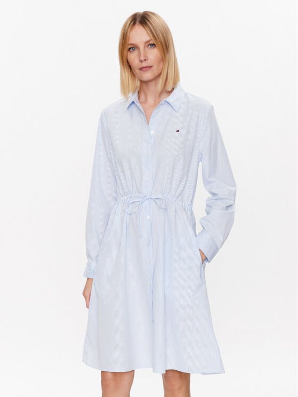 Tommy Hilfiger Tommy Hilfiger Рокля тип риза WW0WW39197 Син Regular Fit
