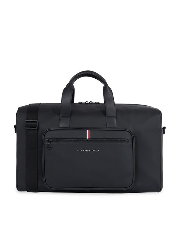 Tommy Hilfiger Tommy Hilfiger Сак Th Essential Pique Duffle AM0AM11539 Черен