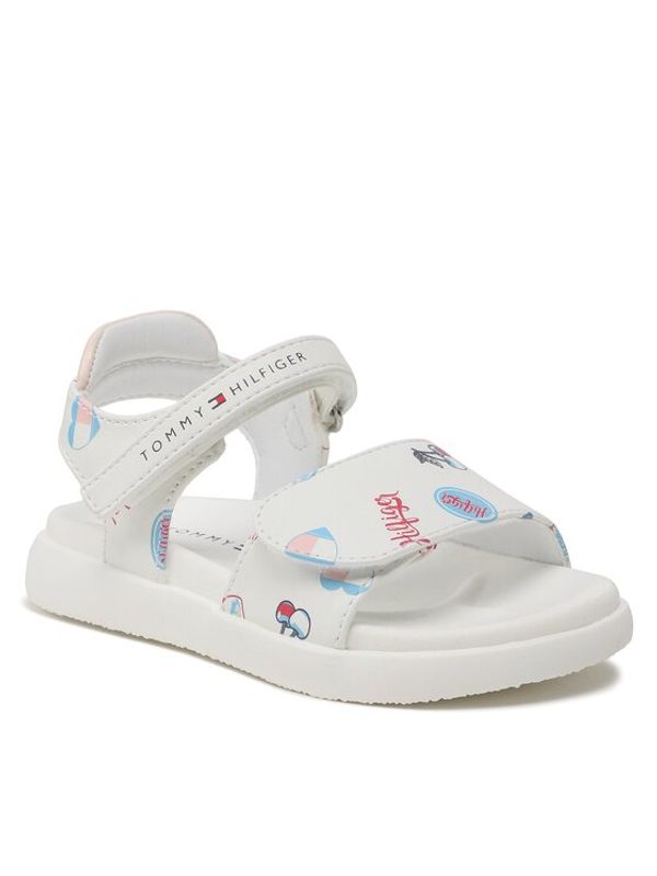 Tommy Hilfiger Tommy Hilfiger Сандали Fantasy Velcro Sandal T1A2-32753-1355 S Бял