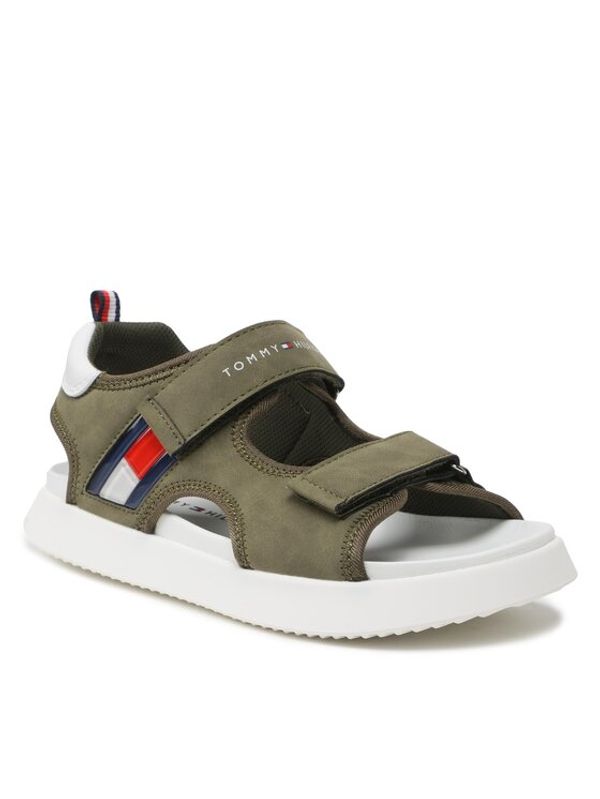 Tommy Hilfiger Tommy Hilfiger Сандали Flag Velcro Sandal T3B2-32906-1355 S Каки