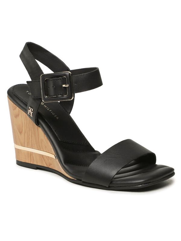 Tommy Hilfiger Tommy Hilfiger Сандали Hardware Wedge Sandal FW0FW07074 Черен